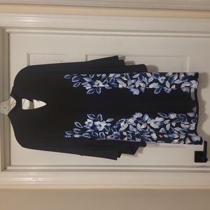 White House Black Market, Black/Floral evening dreas